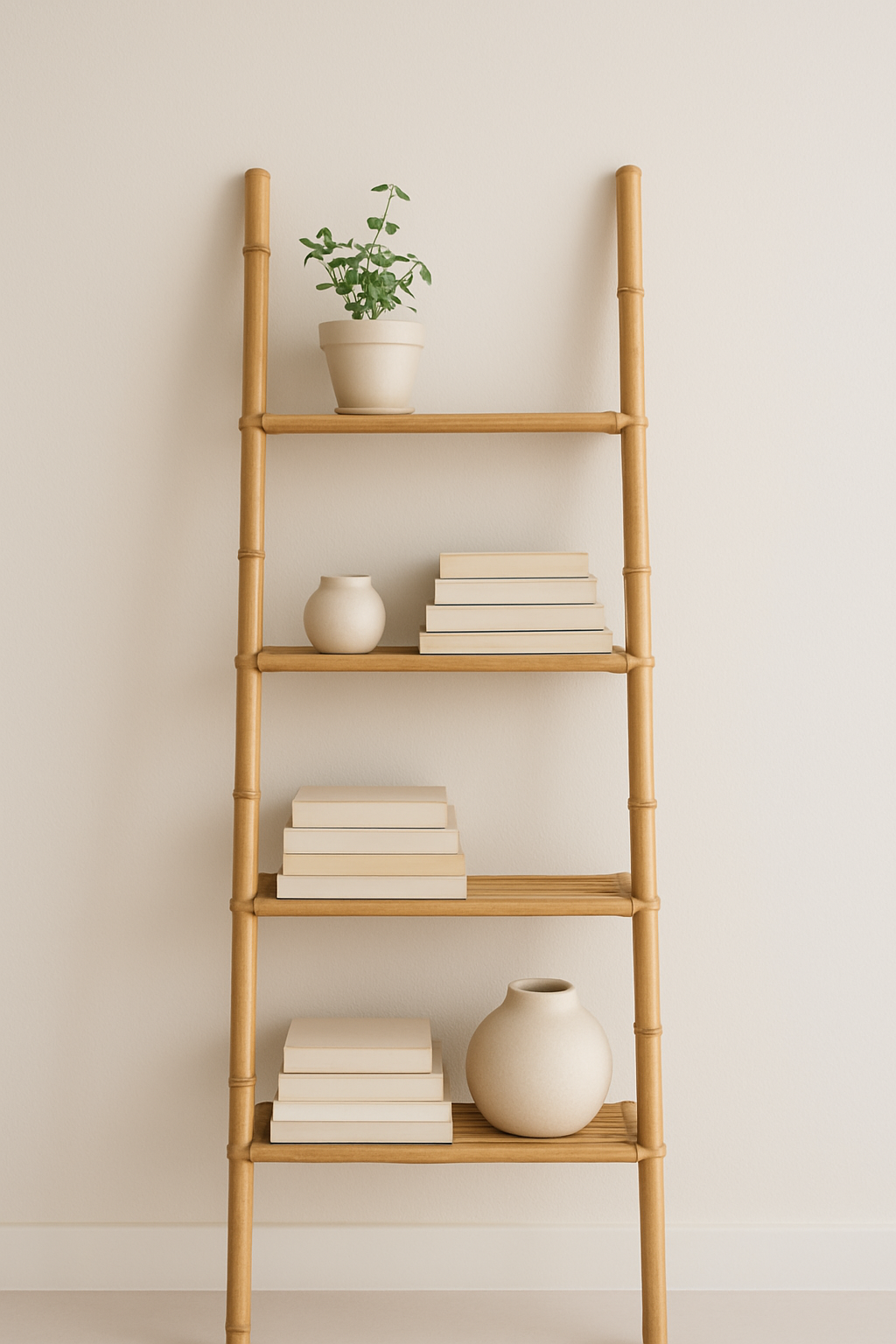 Bamboo Ladder Shelving