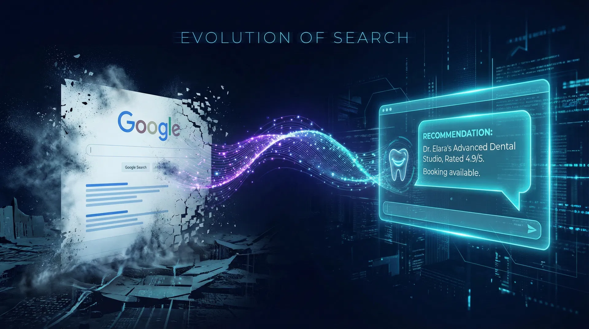 The Invisible Practice: Why Your Dental Office Must Be in AI Search Results or Risk Extinction