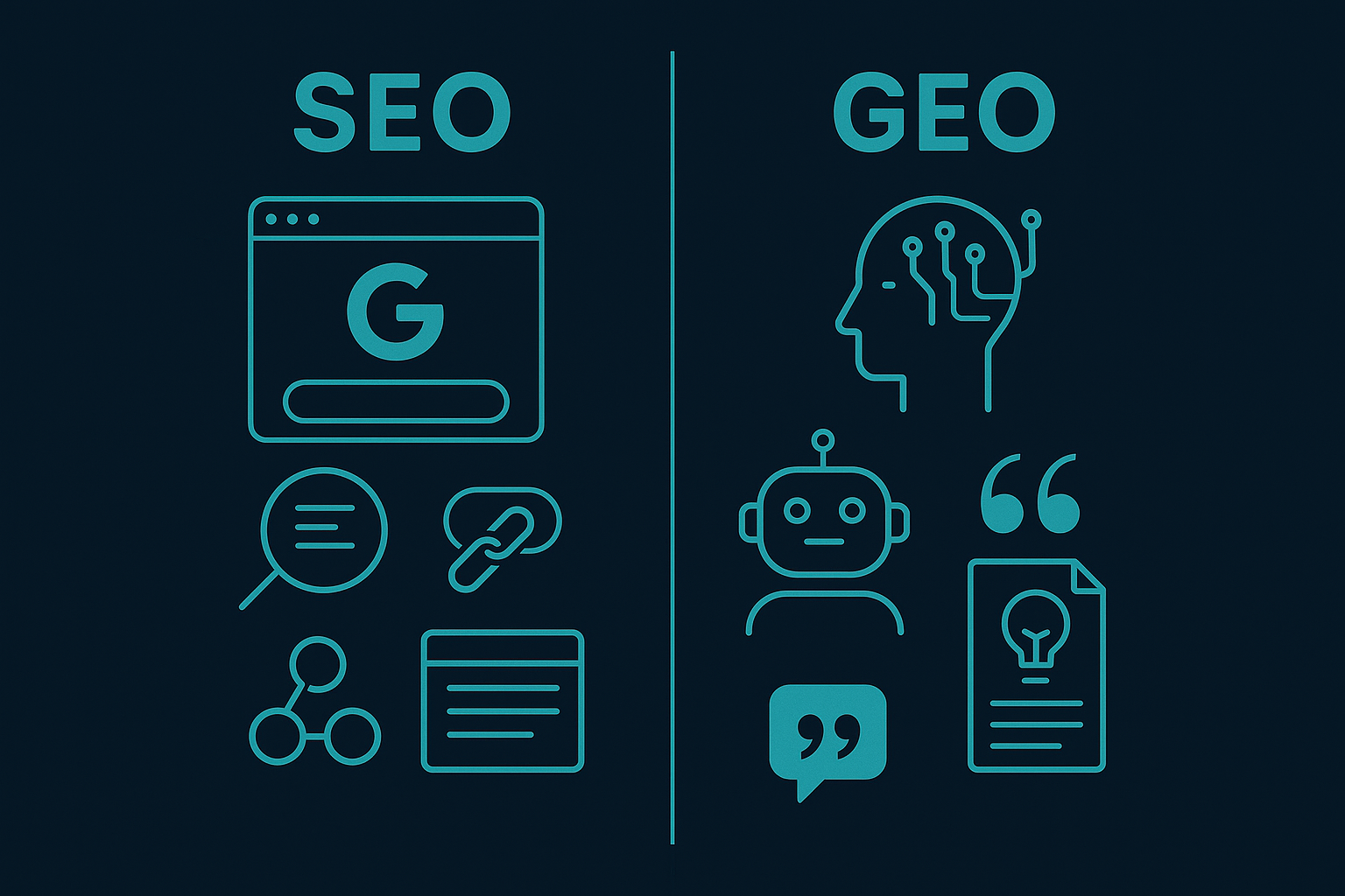 Comparaison SEO vs GEO