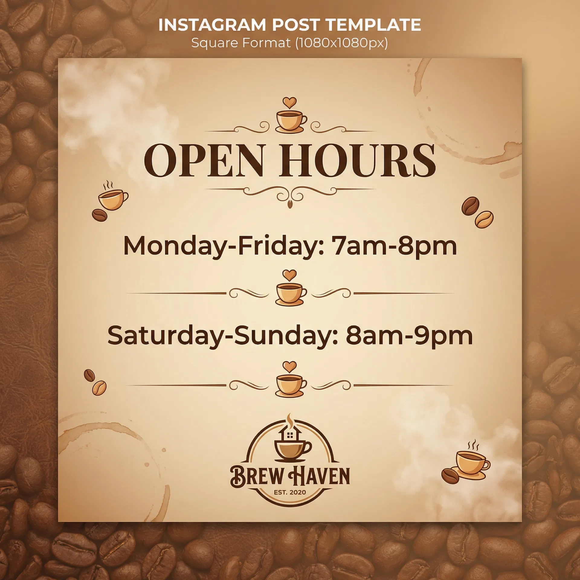 Hours & Info Template