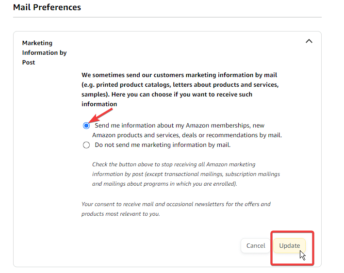 Amazon Product Sampling Opt-In