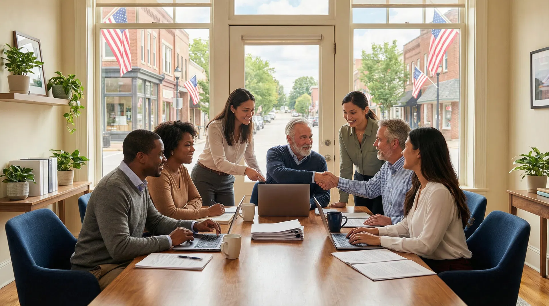 Veterans and military spouses working together at Ease