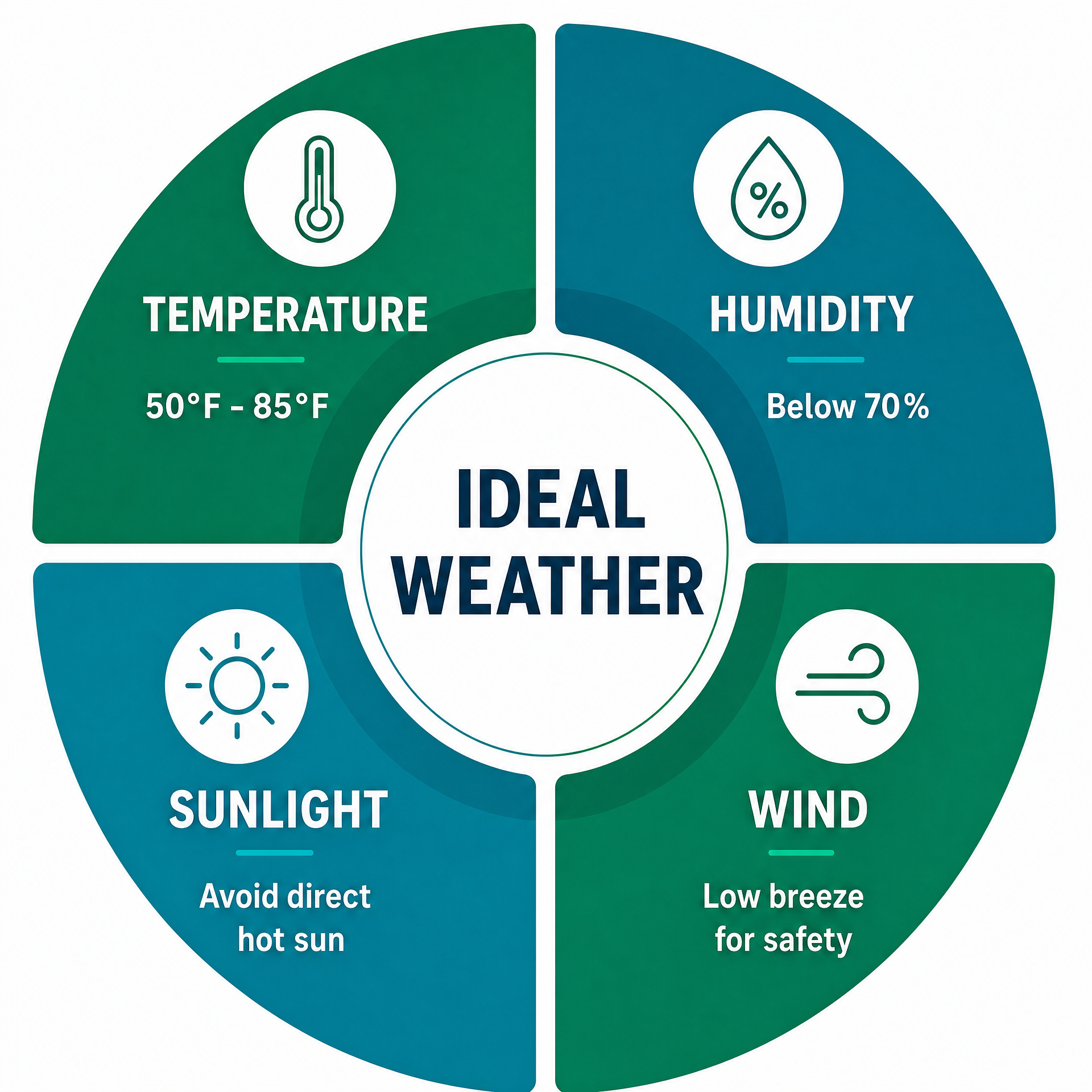 Best Time to Paint Your House Exterior in Massachusetts: A Season-by-Season Guide 3 ideal_weather_circle.png