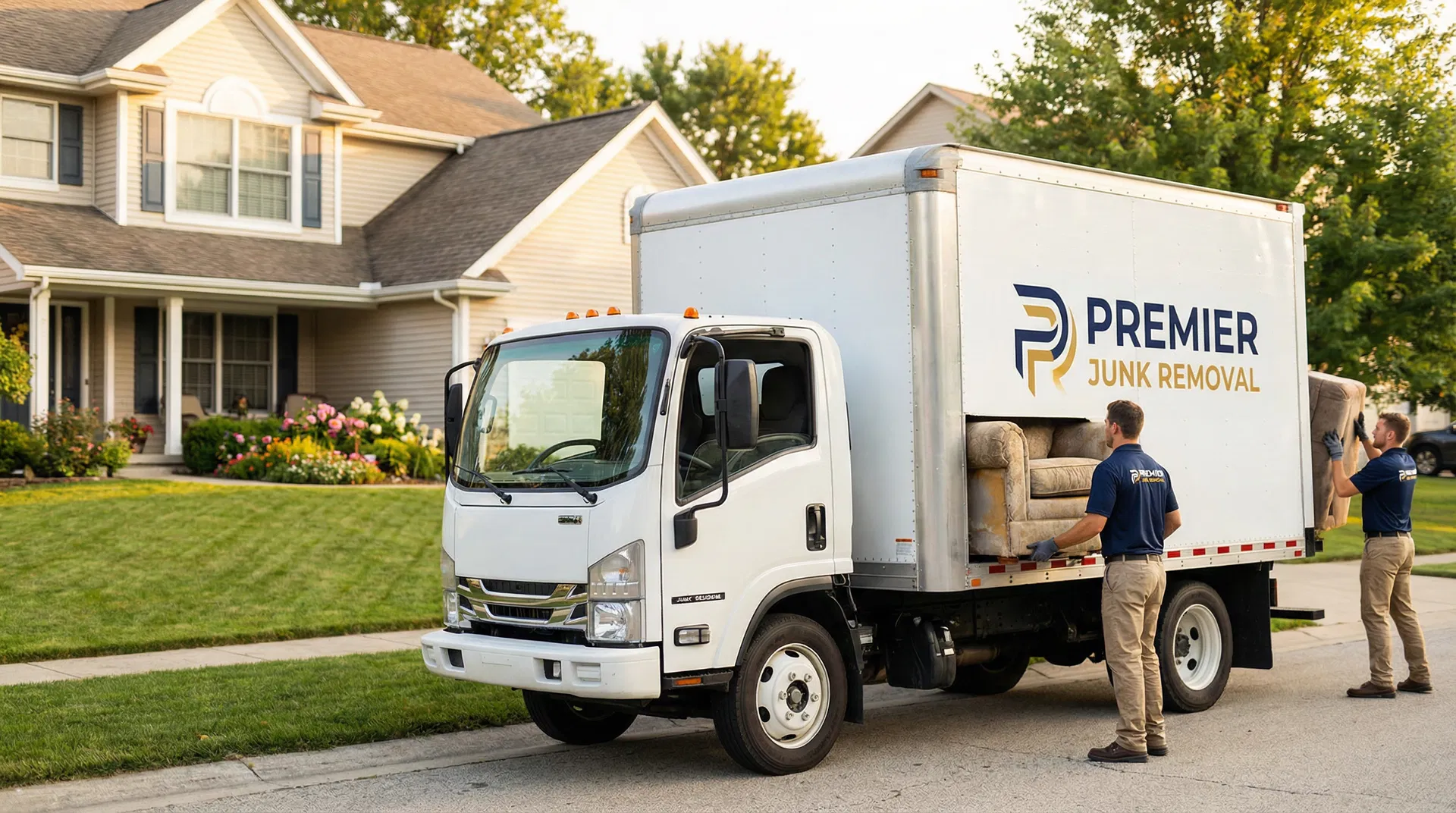 Successful junk removal business in action