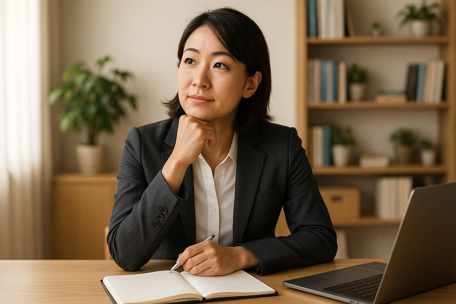 自分の強みを見つめ直す様子