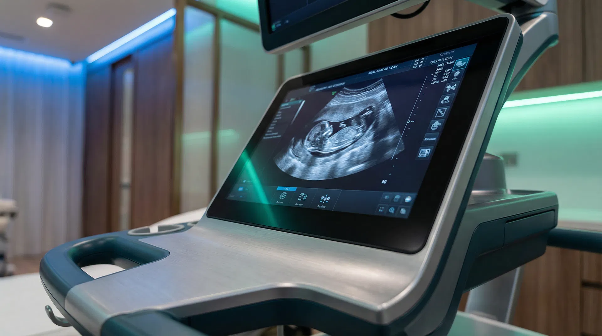 Equipamento de ultrassonografia moderna