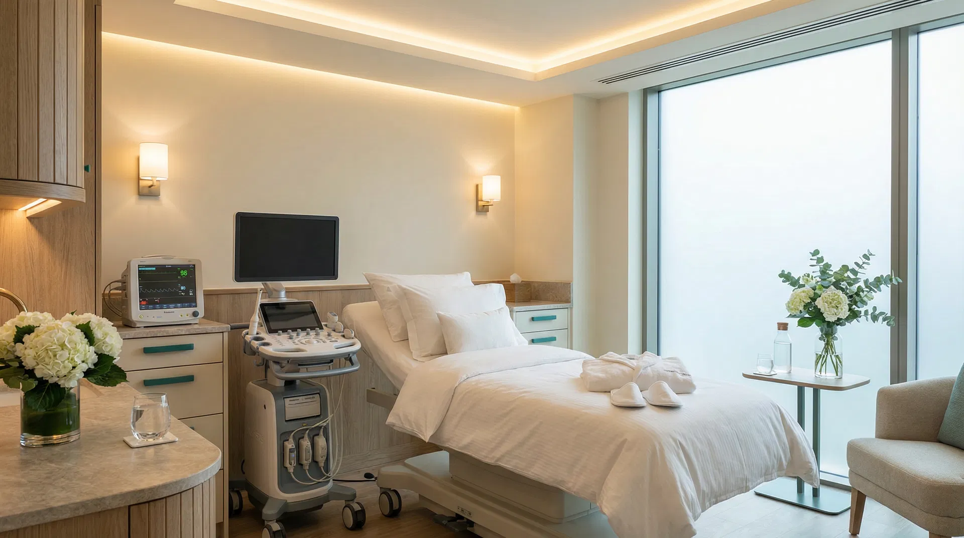 Sala de exames confortável