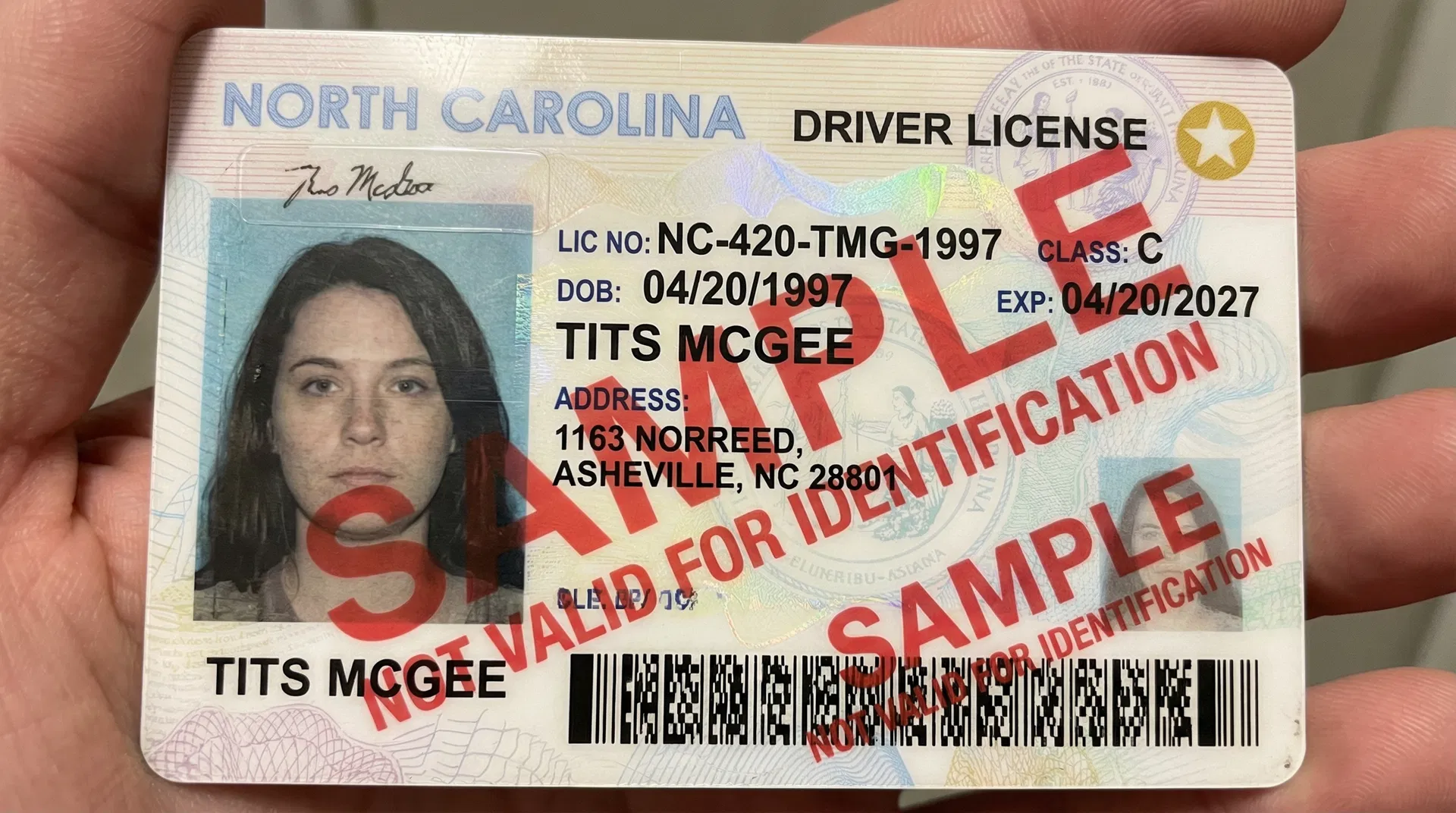 TitsMcGee Driver's License