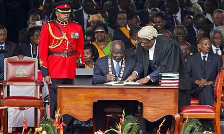 A visual representation of the 2010 Constitution promulgation.