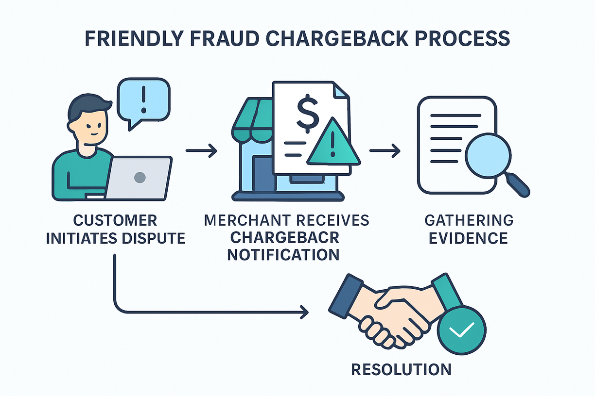 A Merchant's Guide to Dealing with Friendly Fraud Chargebacks 2 Friendly Fraud Chargeback Process image