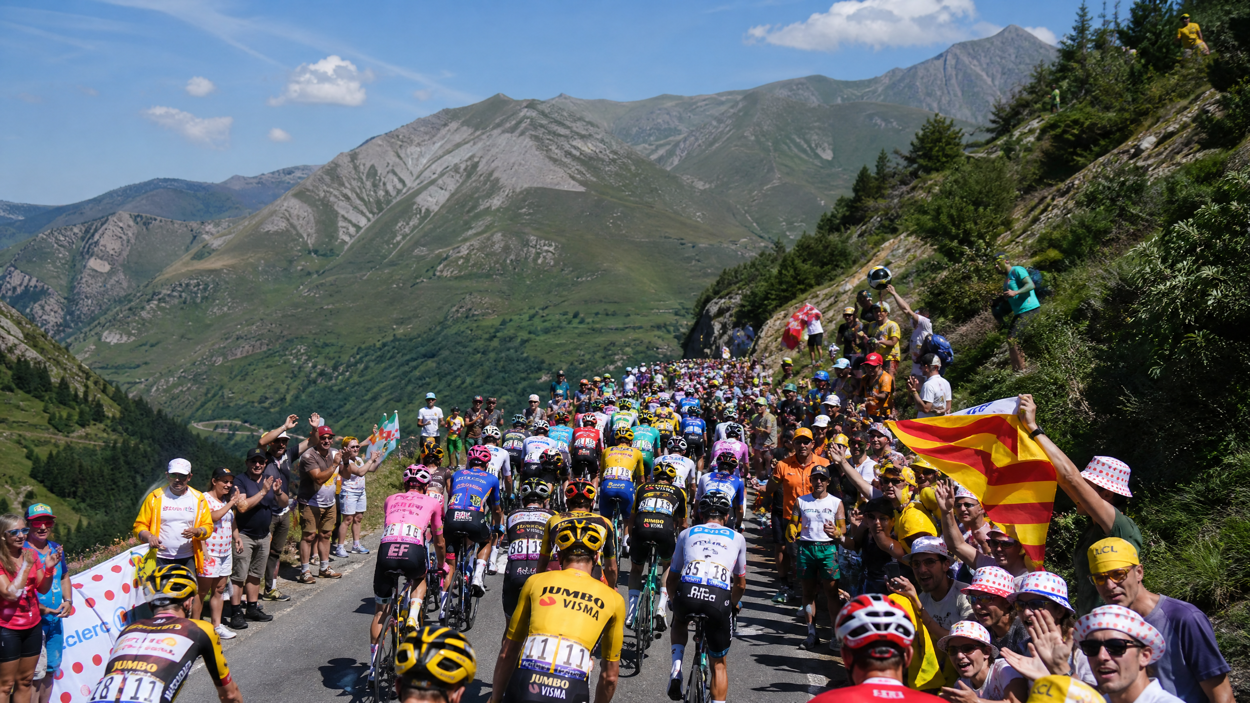 Peloton du Tour de France à Font-Romeu