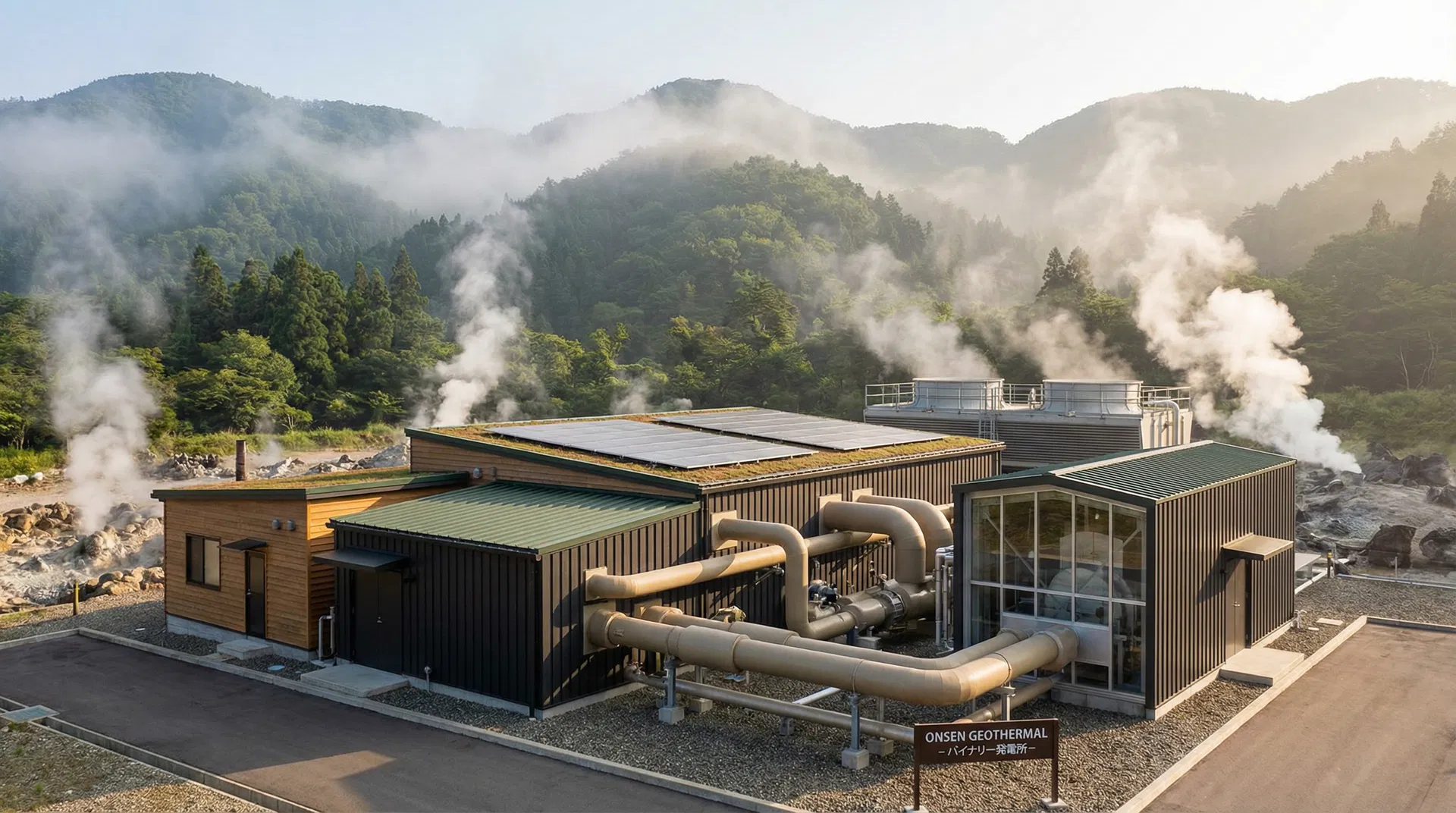 地熱バイナリー発電プラント