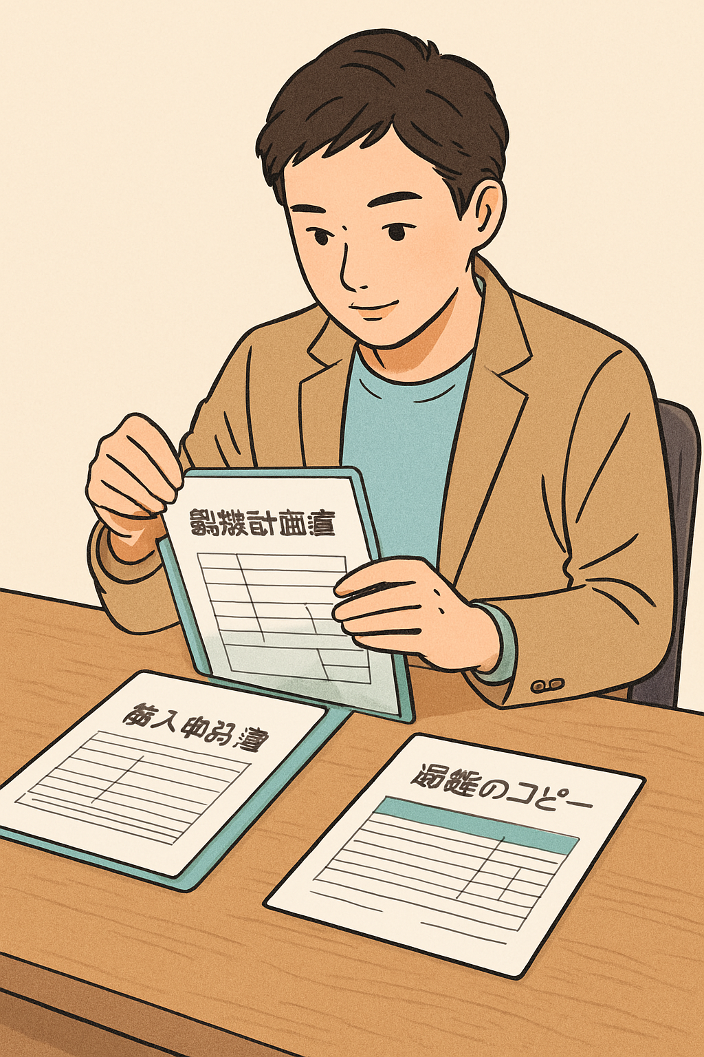 申請書類を準備する起業家