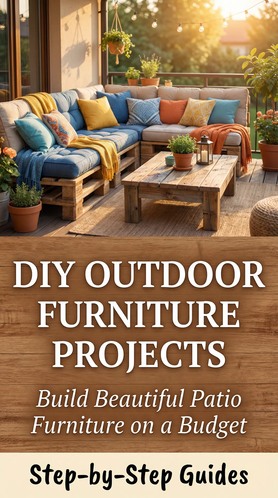 DIY Outdoor Furniture Projects - Pinterest Pin