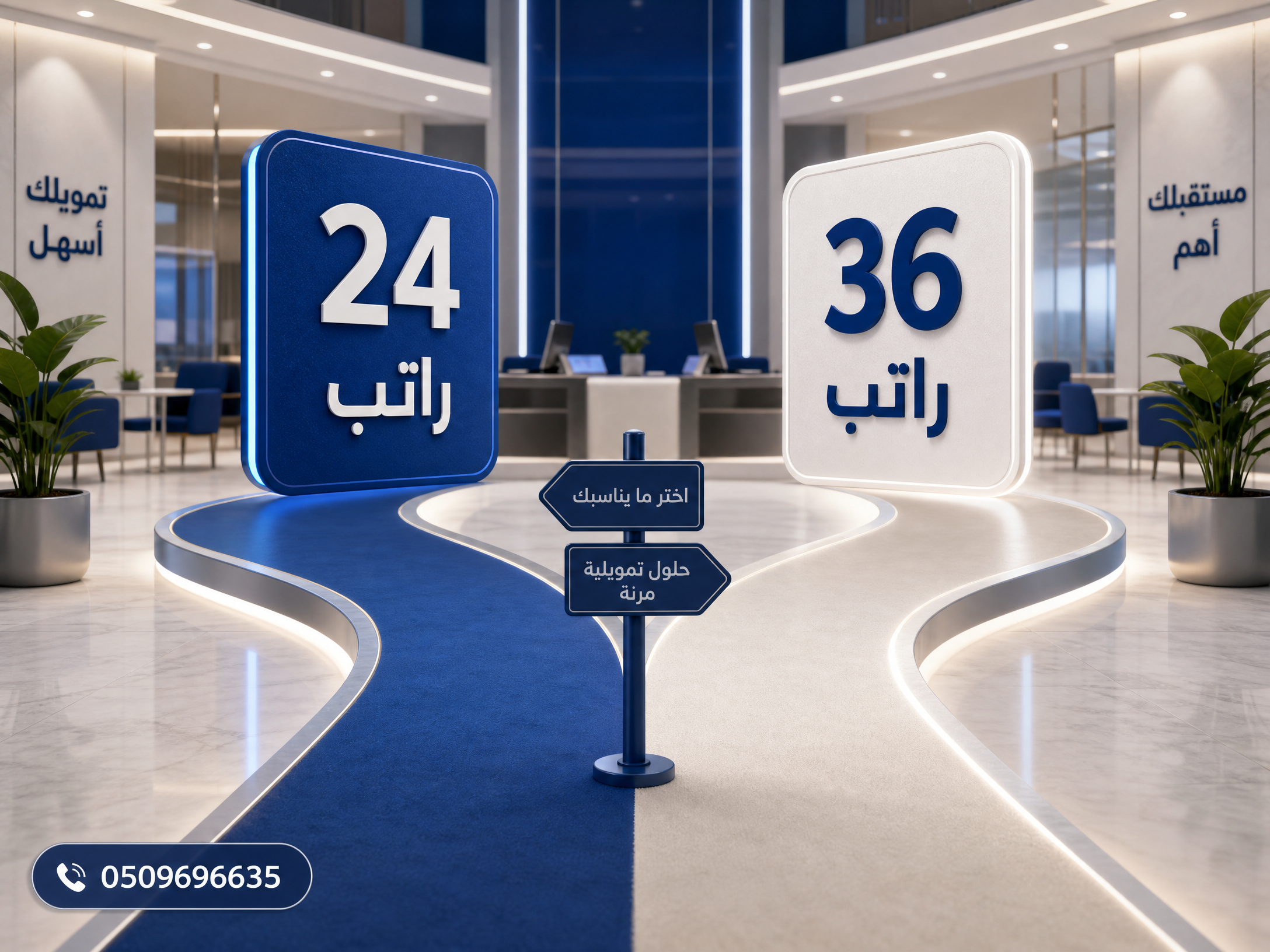 خيارات التمويل 24 و 36 راتب