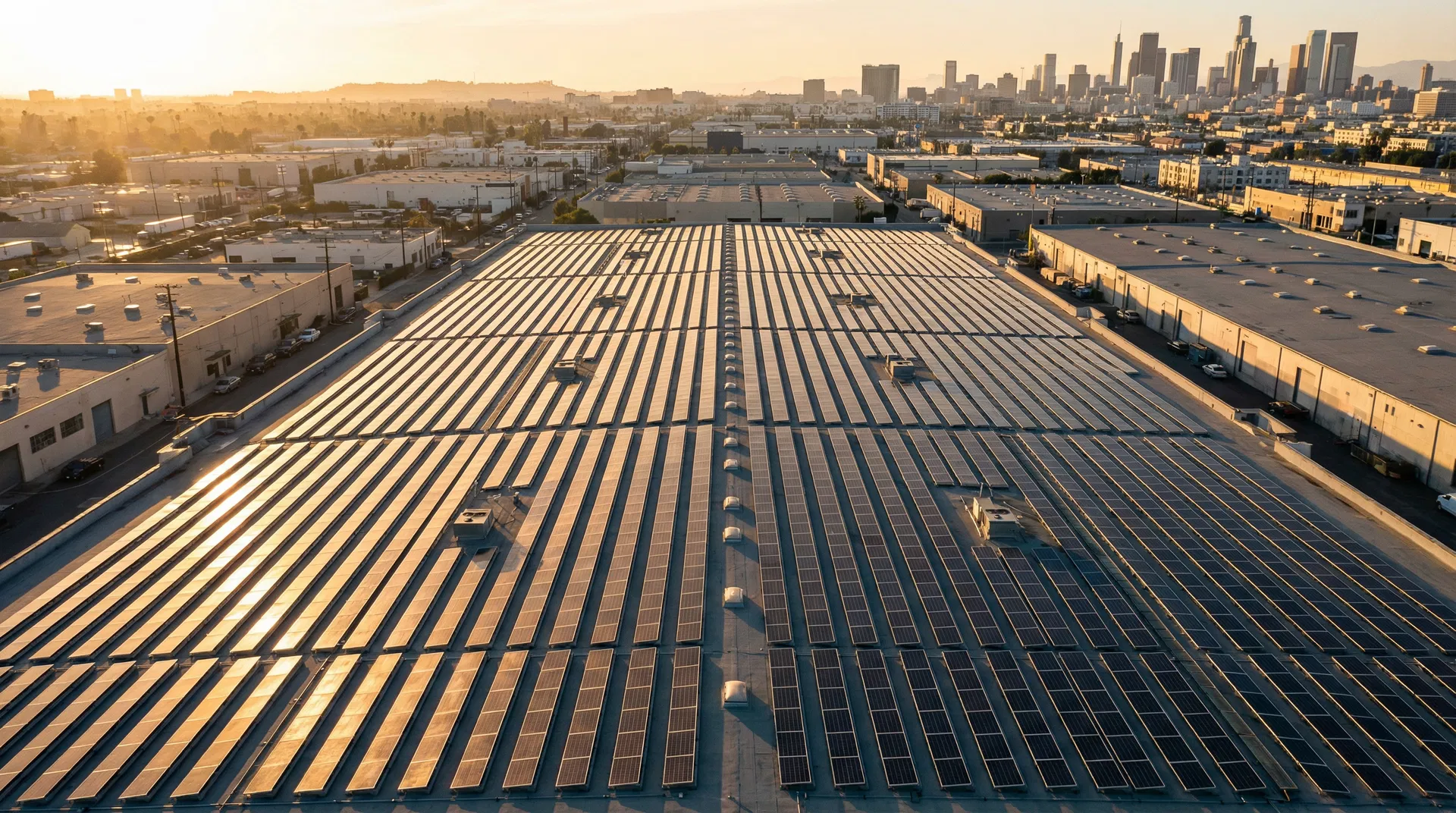 Commercial rooftop solar installation in Los Angeles