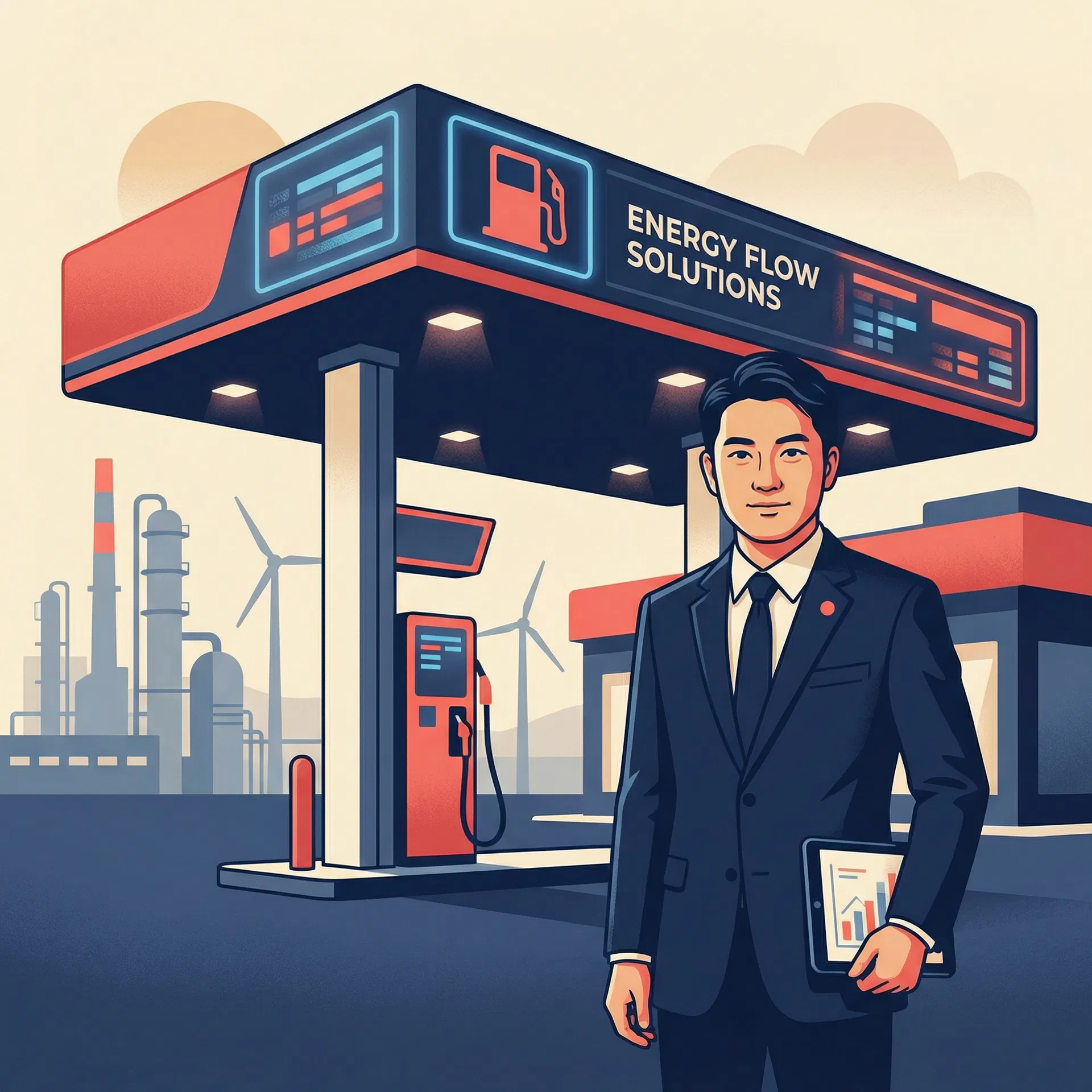 エネルギー関連企業 代表のイラスト