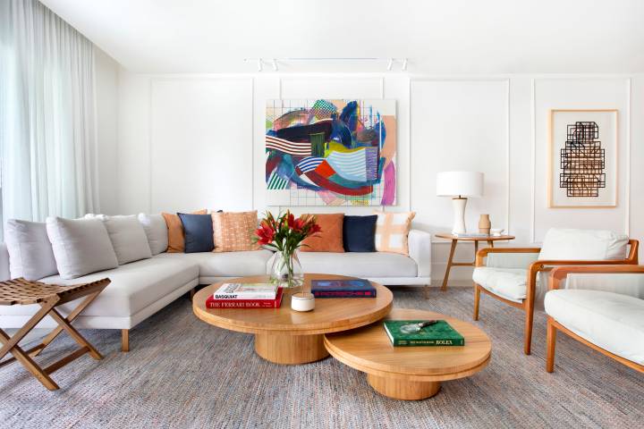 Sala integrada com cozinha