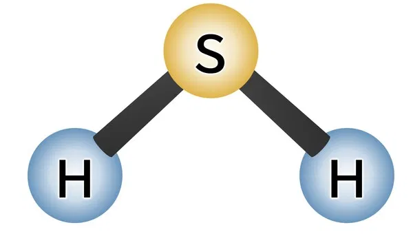 硫化水素の分子構造