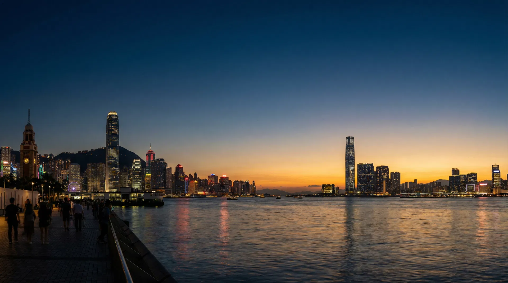 香港ビクトリアハーバーの夜景