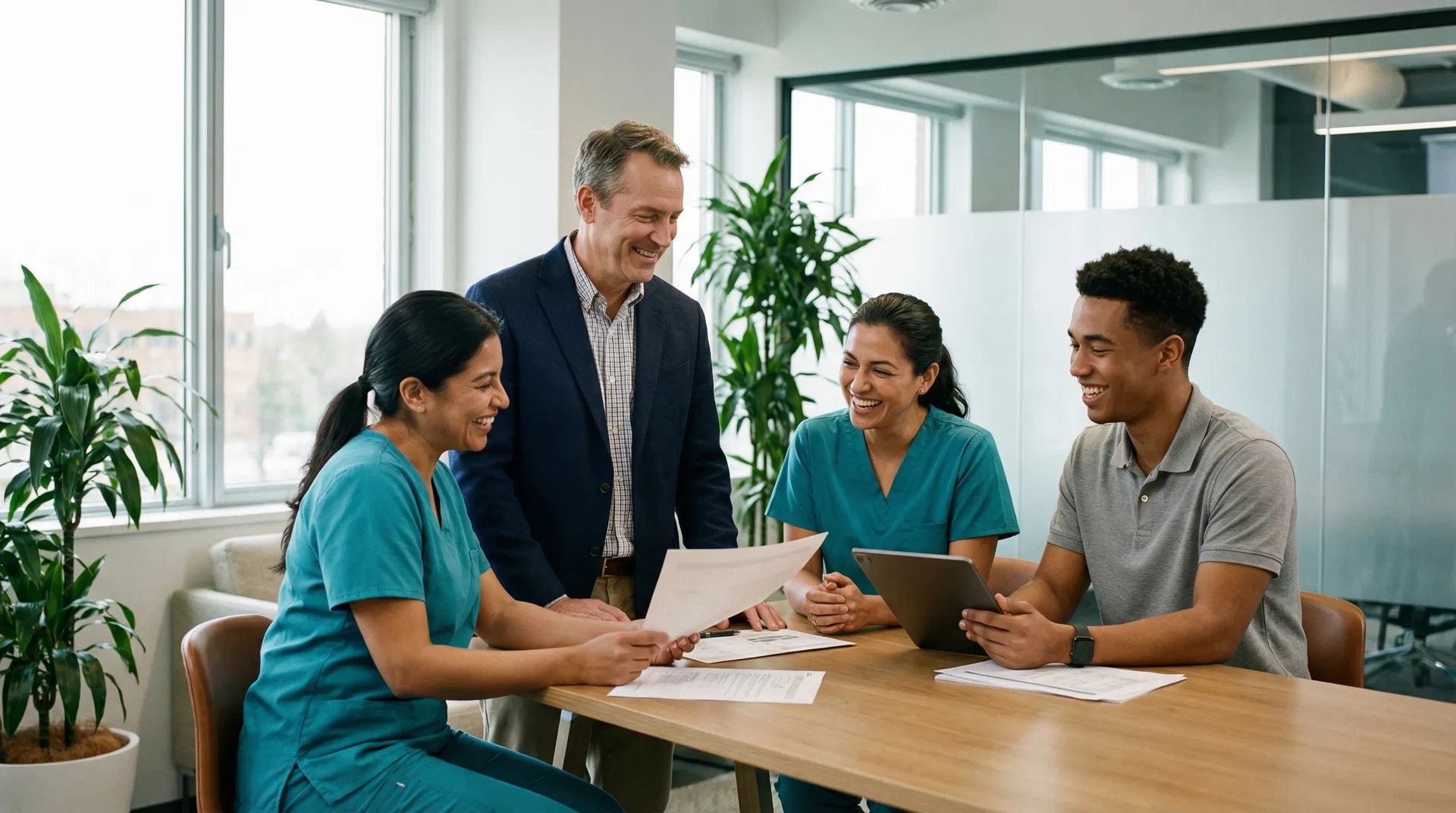 Unser engagiertes Team bei einer Besprechung