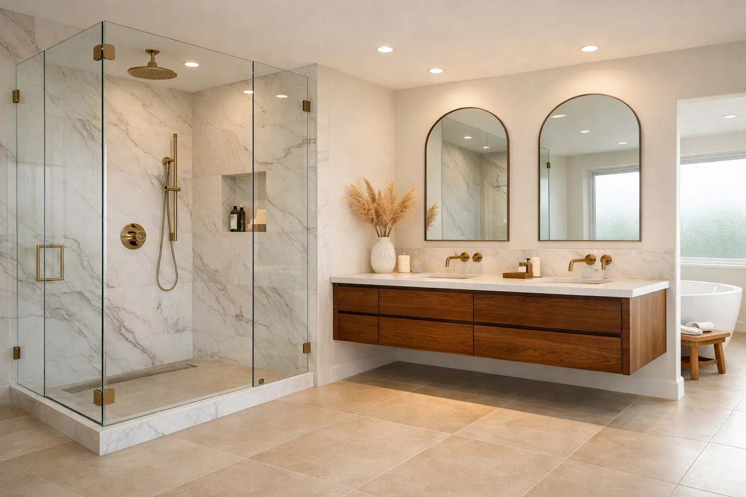 Luxury bathroom remodel in Redwood City