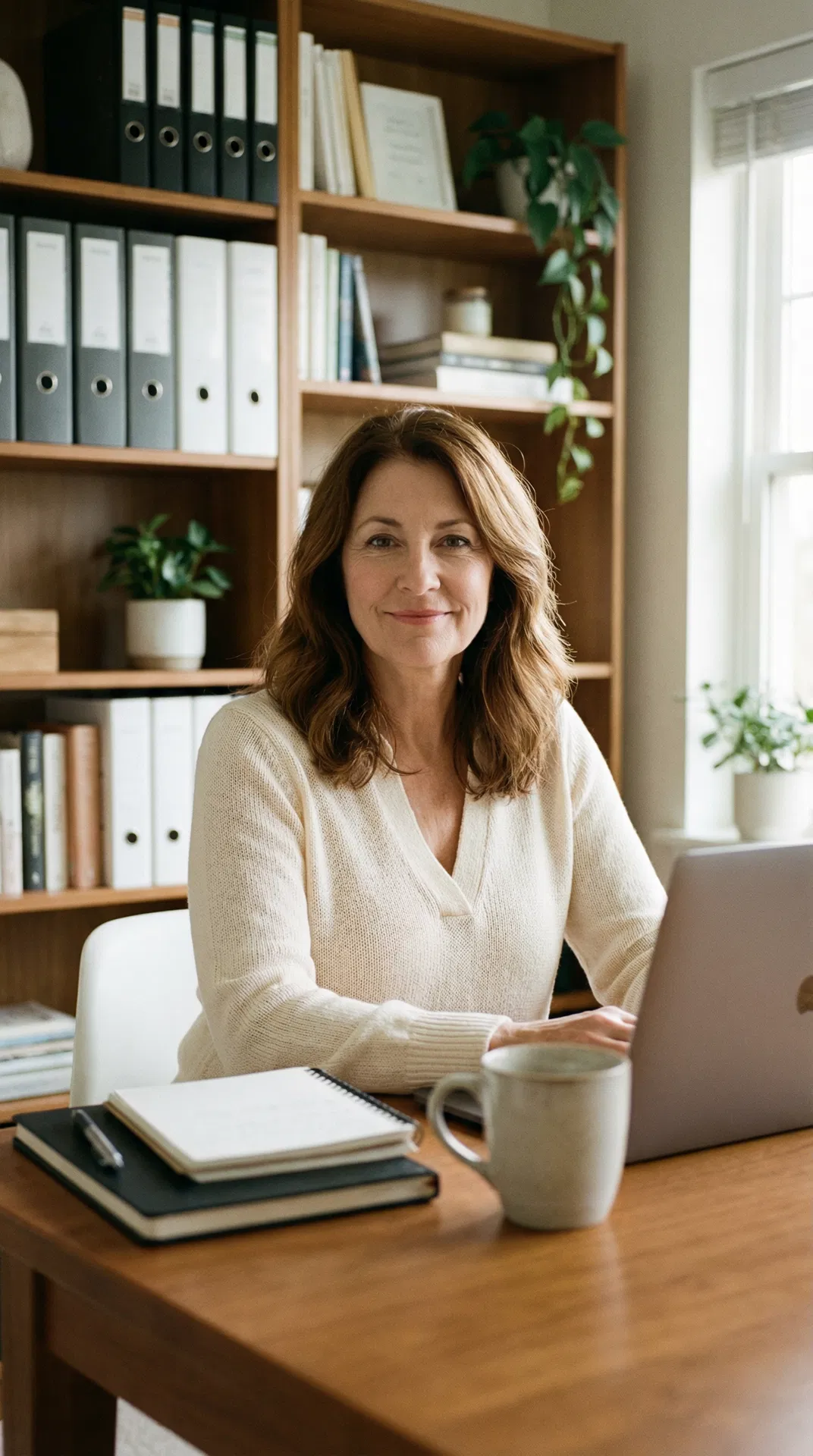 Nancy, creator of W2KWIG, at her home office