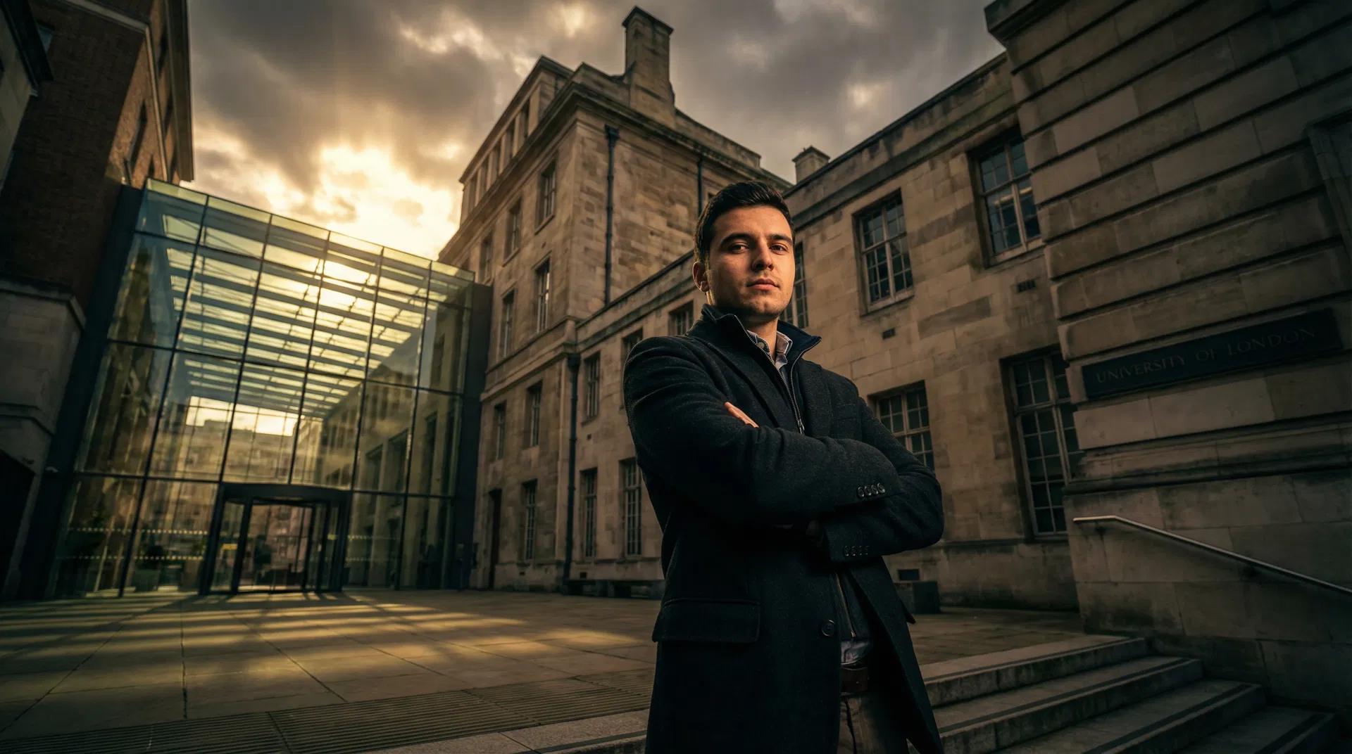 Student confident la universitate