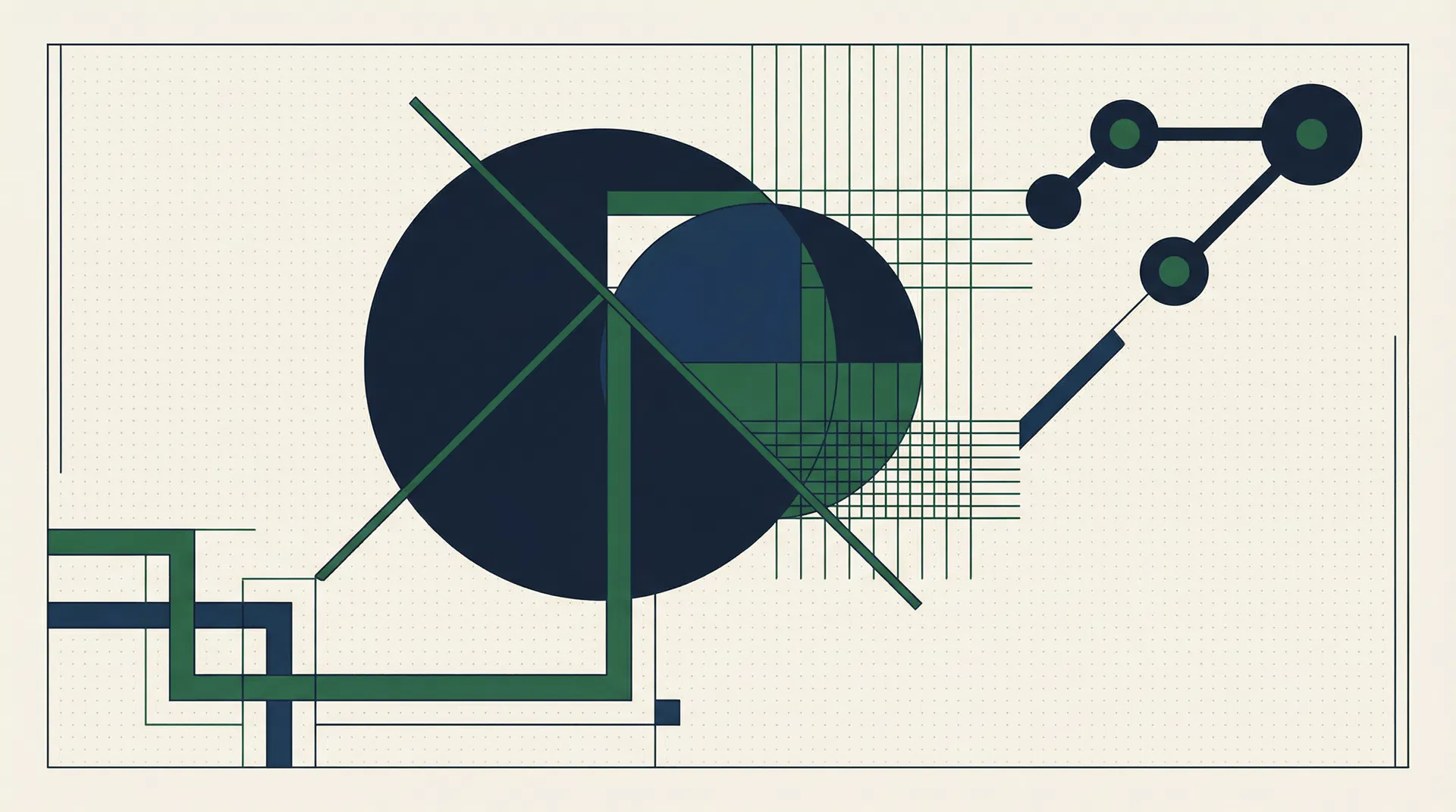Abstract geometric composition representing AI governance