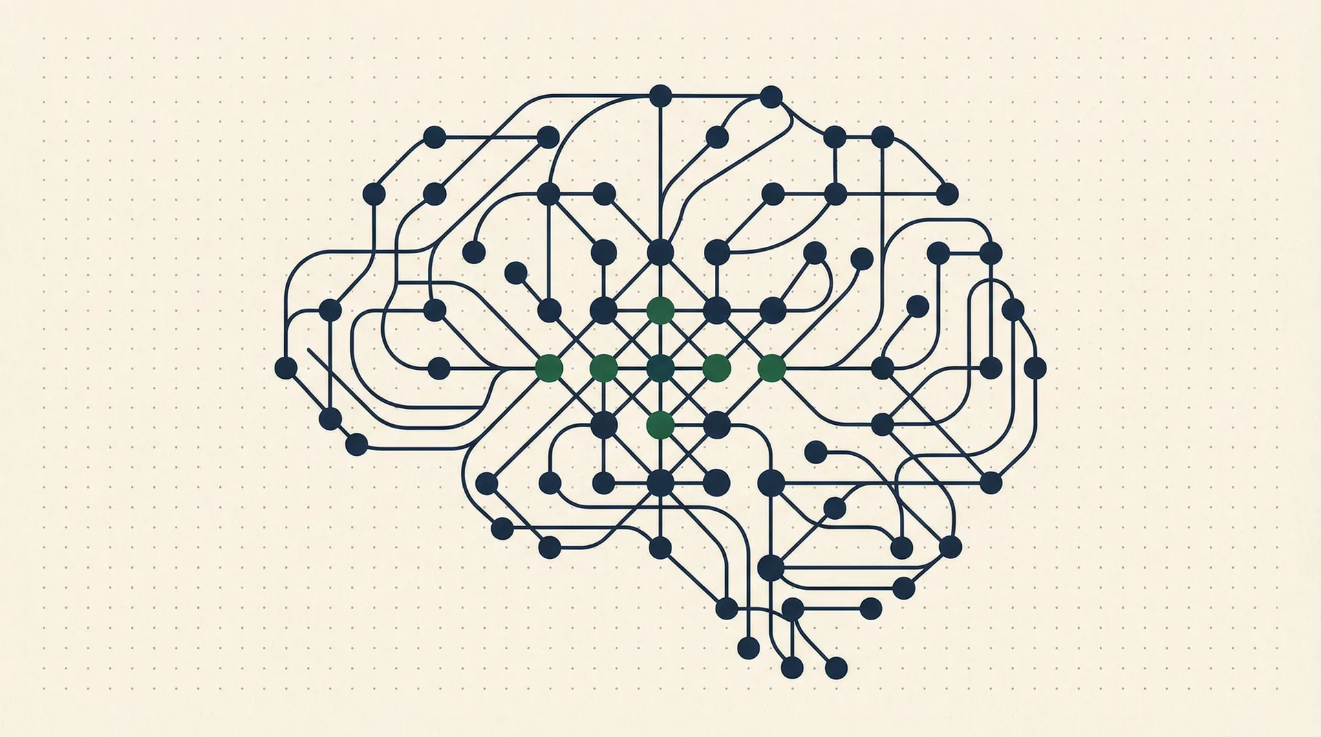 Neural network visualization representing AI systems