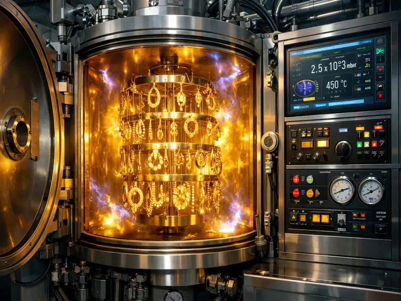 Overcoming Barriers with Your Chinese Jewelry Supplier: The Ultimate 2026 Guide 2 Technical PVD vacuum plating process for non-tarnish jewelry