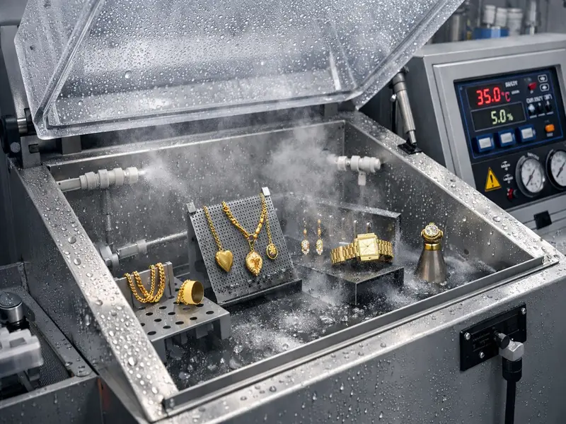 Overcoming Barriers with Your Chinese Jewelry Supplier: The Ultimate 2026 Guide 6 In-house salt spray testing for waterproof jewelry durability