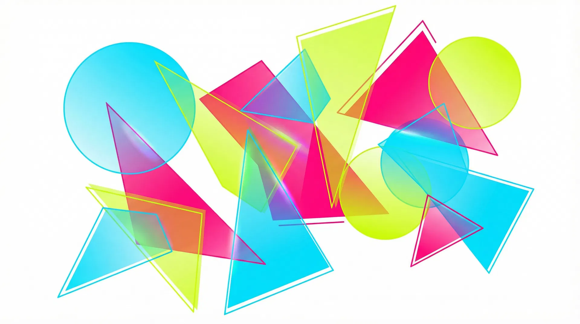 Abstract geometric pattern background with prismatic colors