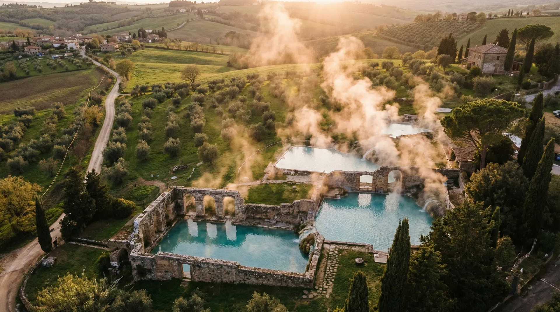 Terme di Viterbo aerial view