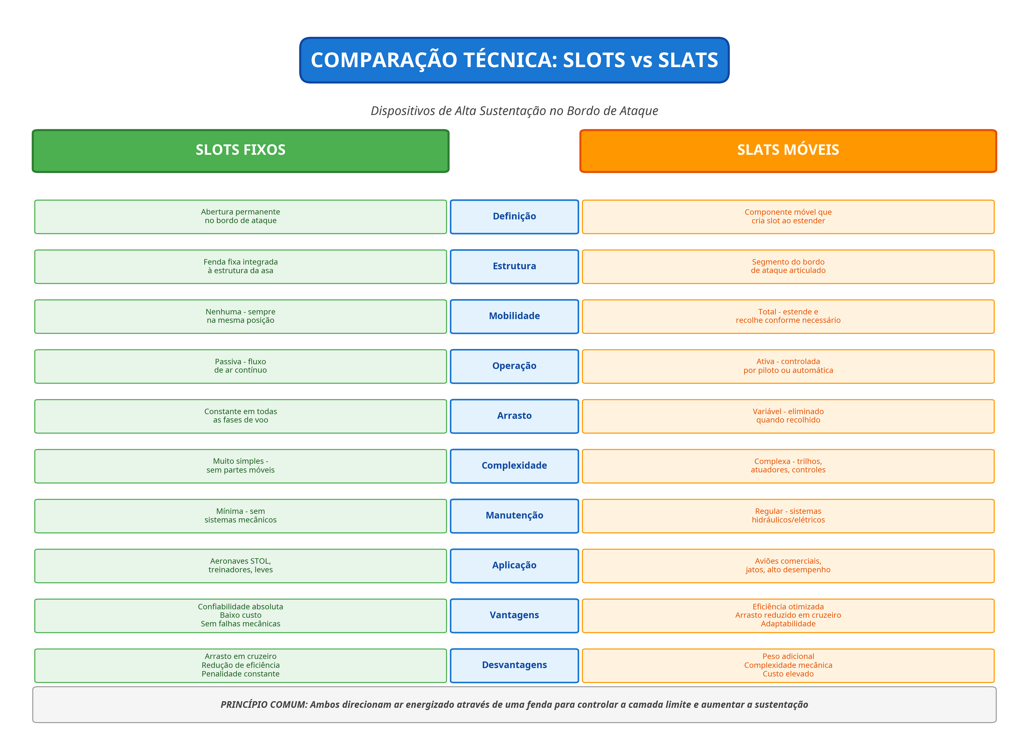 Tabela Comparativa Slots vs Slats