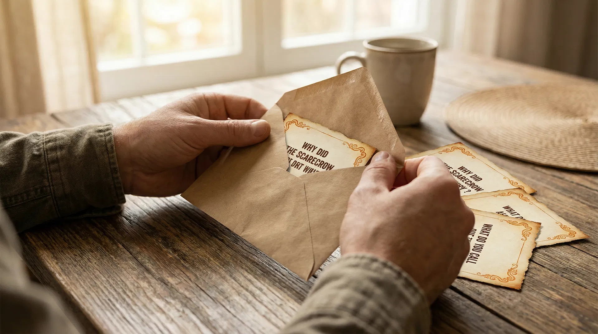 Dad Joke Depot envelope with cards