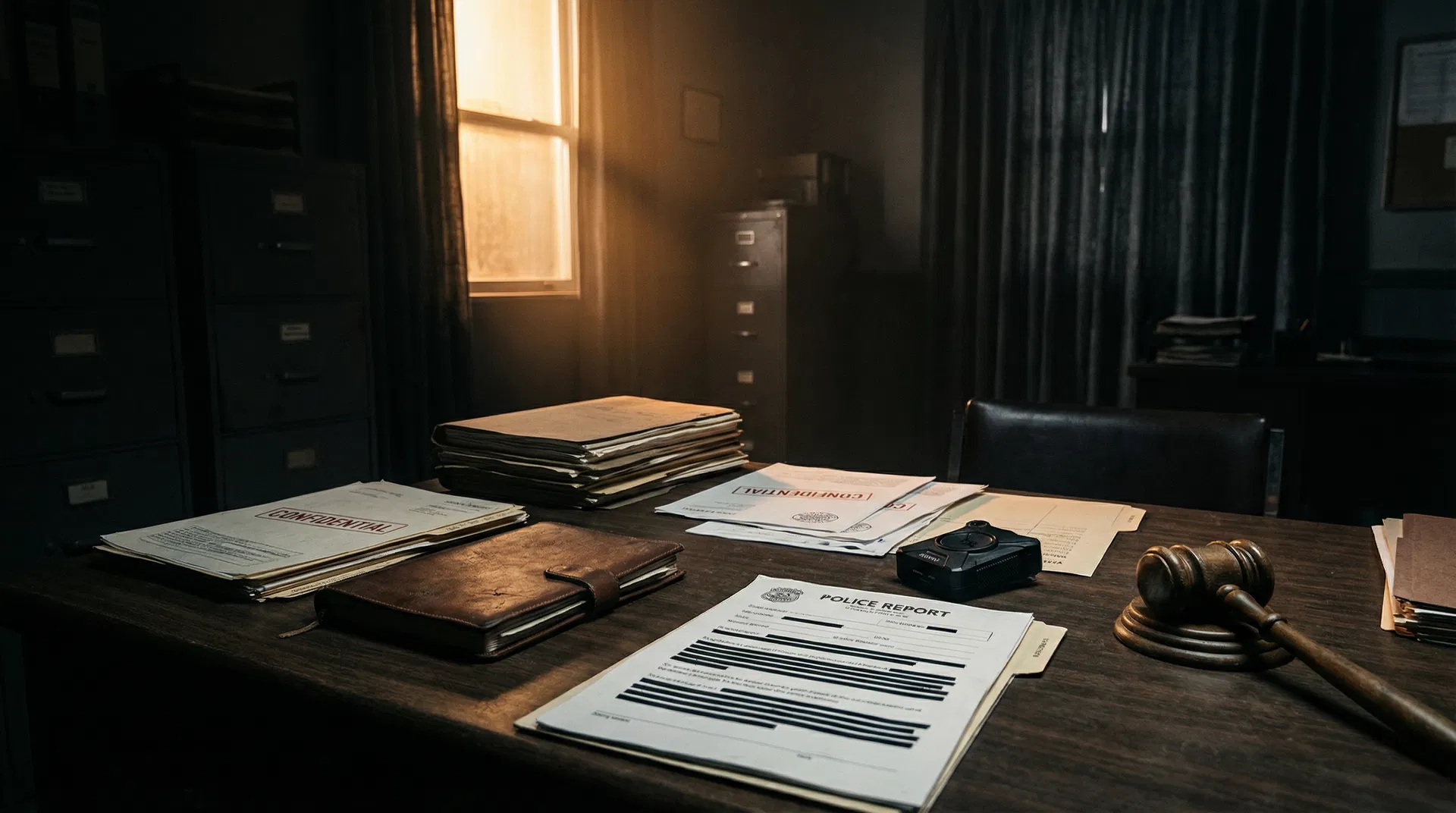 Case files on a desk