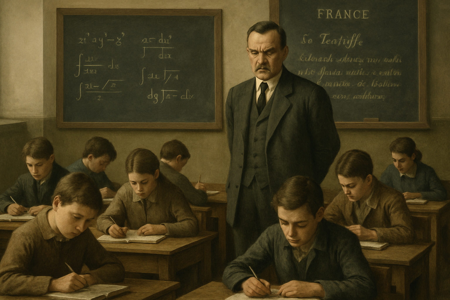 フランスの学校の厳しさを象徴する画像