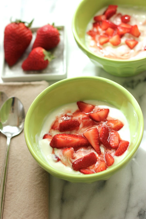 Greek Yogurt with Strawberries