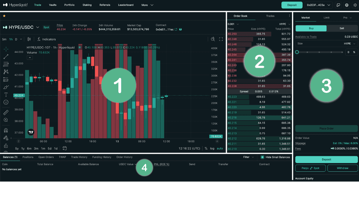Hyperliquid Interface