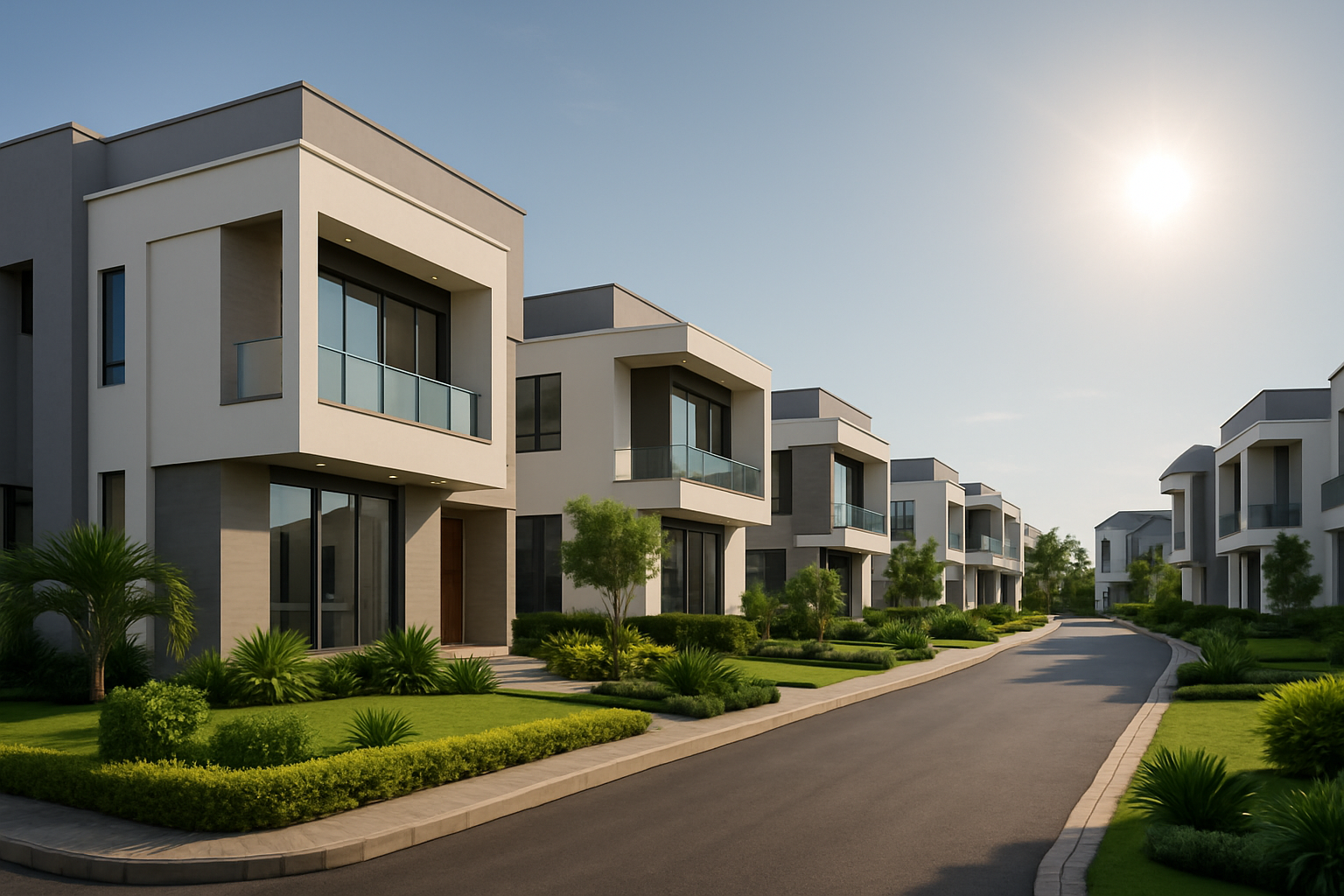 Modern, newly completed residential estate in Abuja, Nigeria