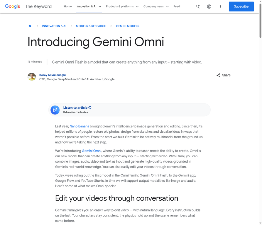 Gemini Omni Screenshot