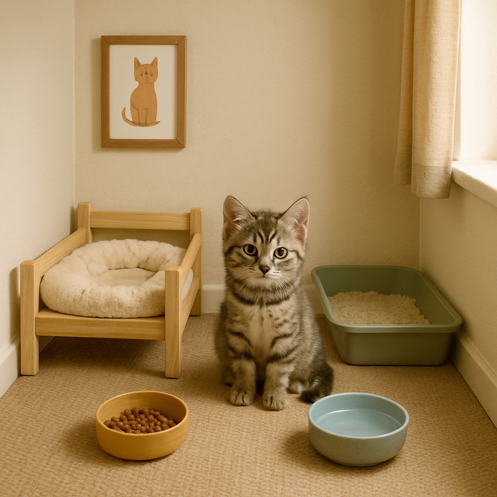 Kitten in eigen kamer