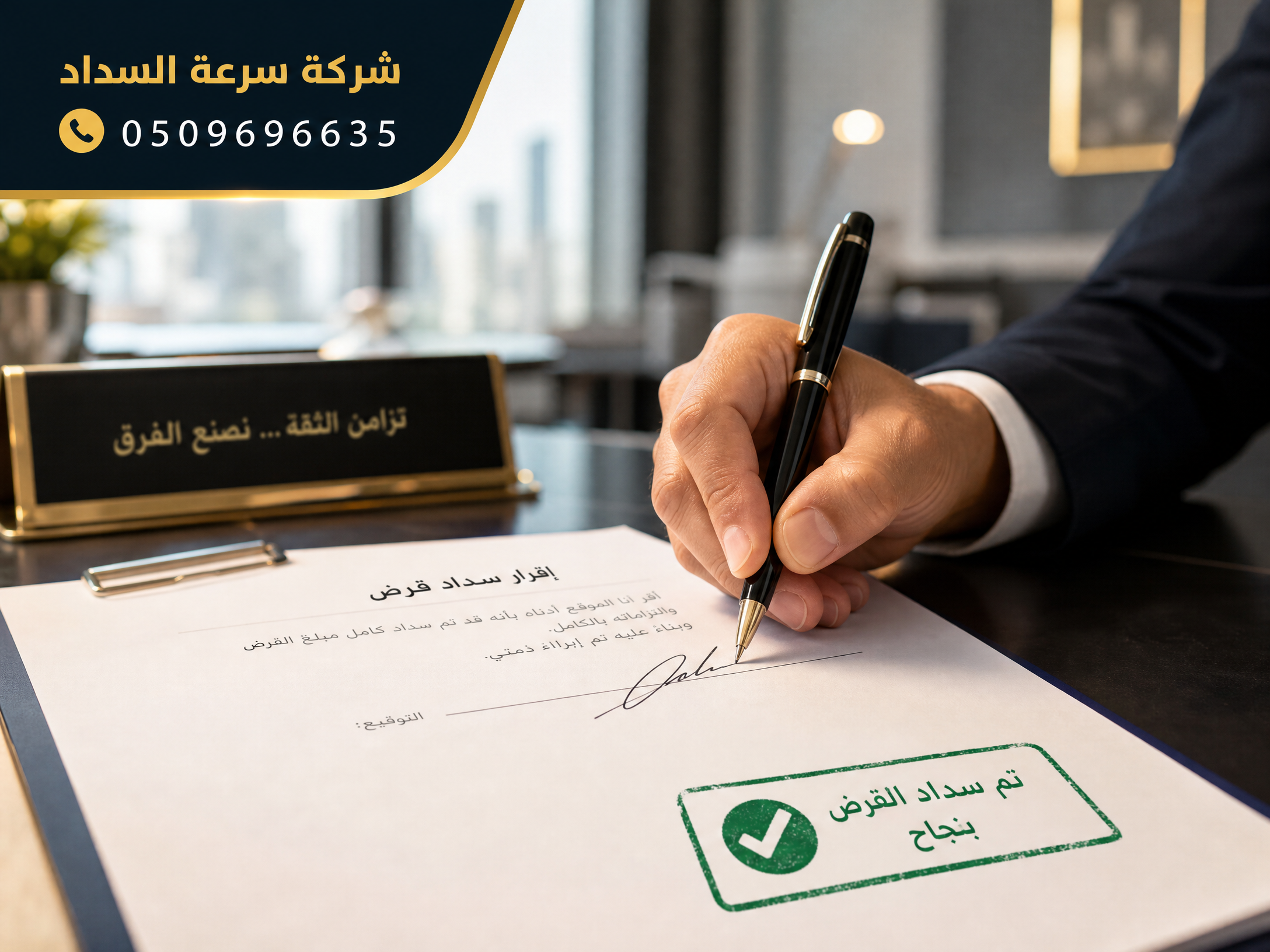 صورة توقيع عقد مالي