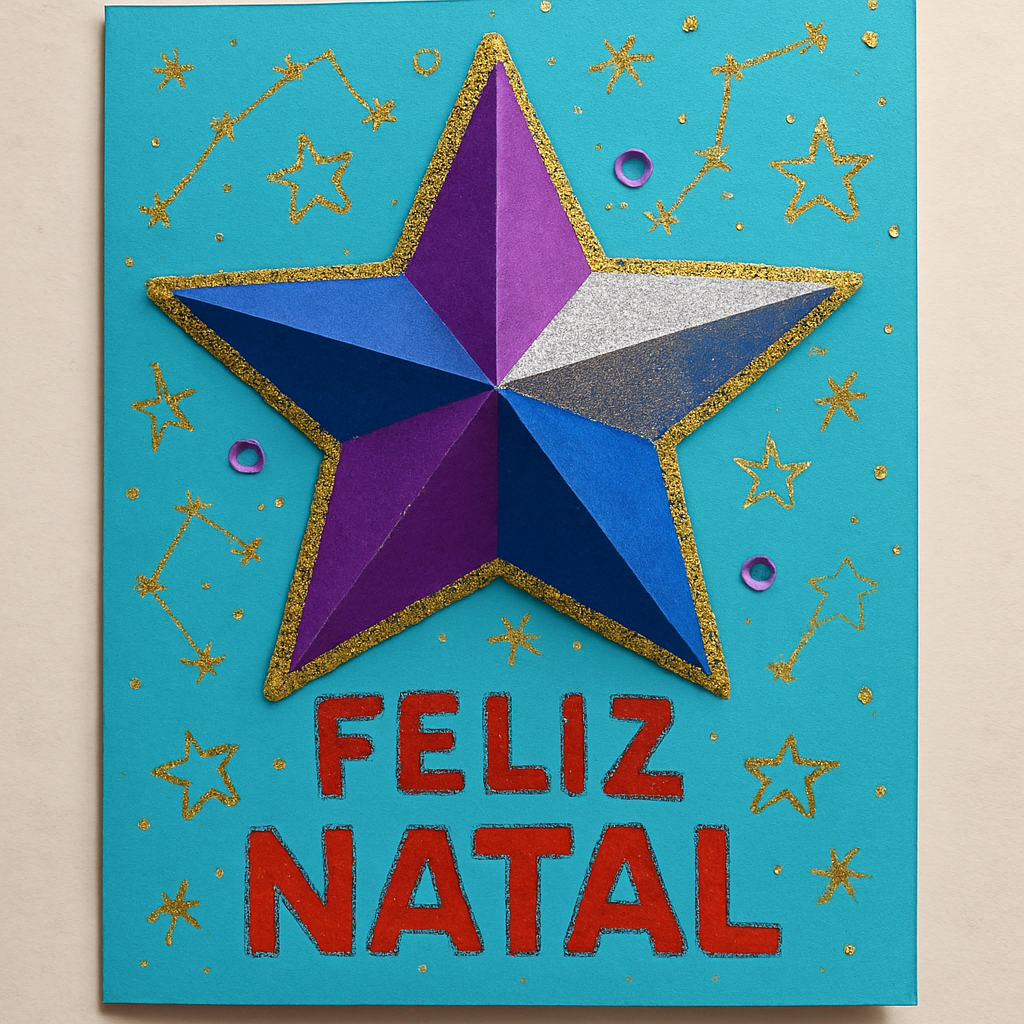 Estrela 3D Cintilante