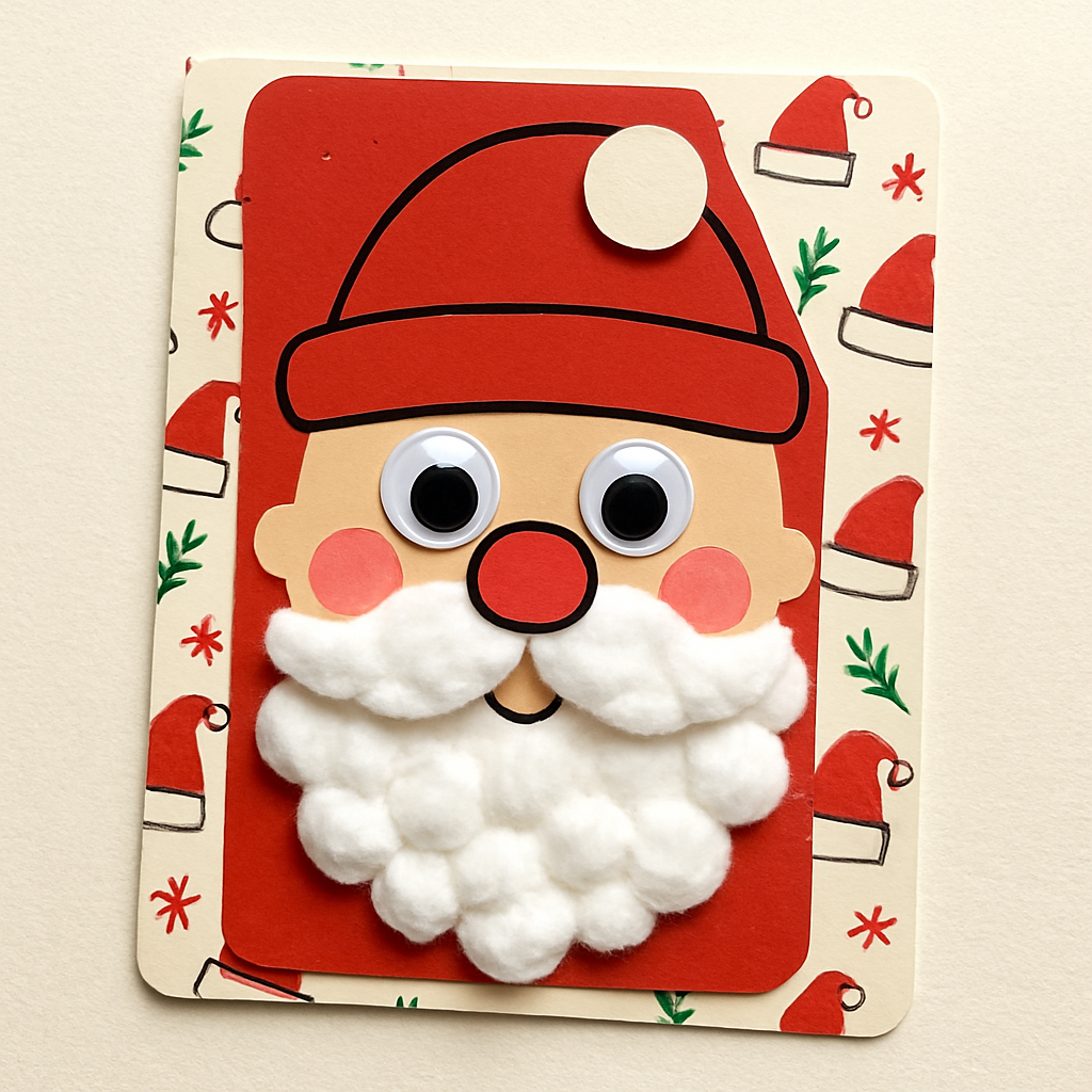 Papai Noel com Barba de Algodão