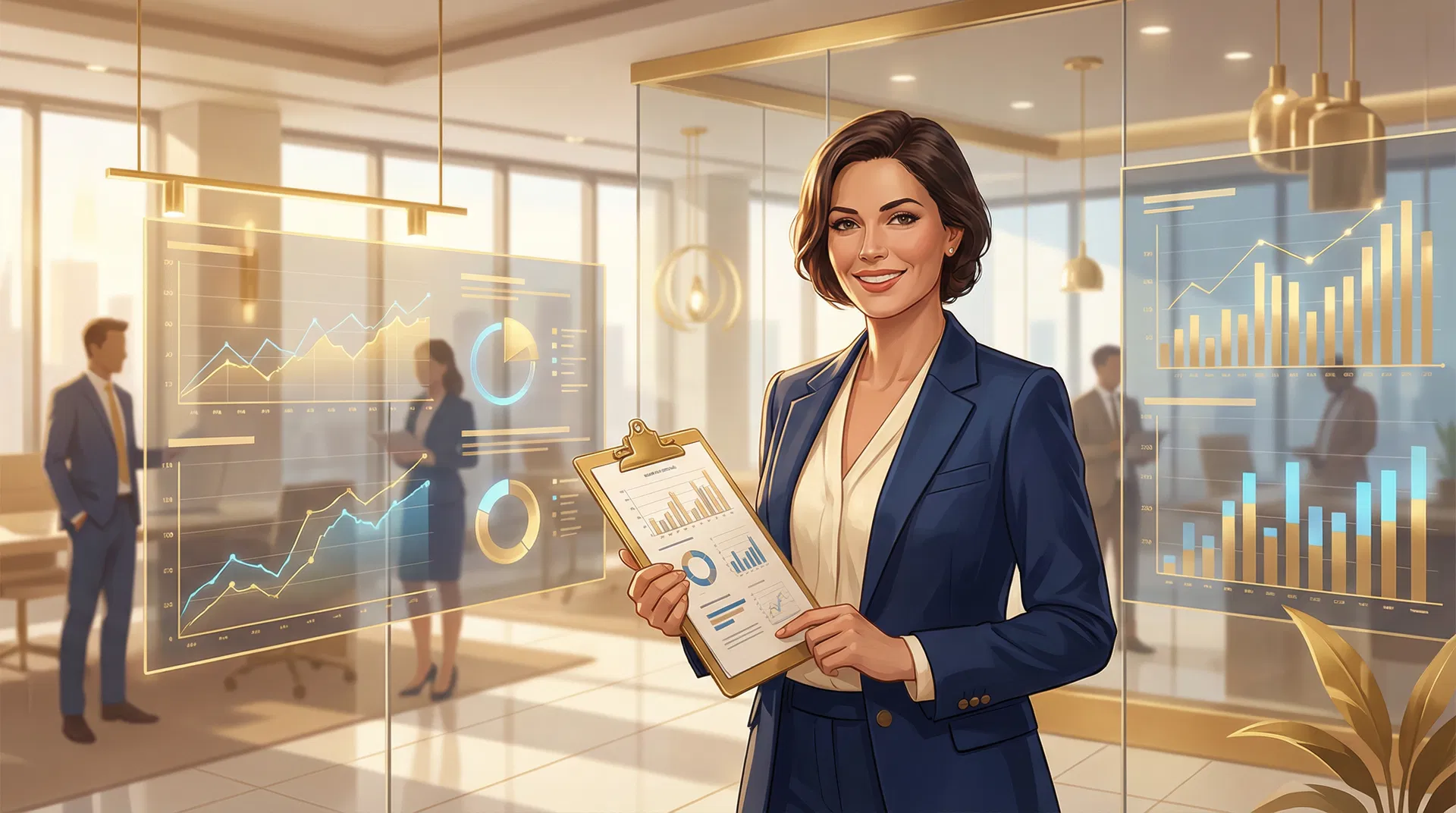 Profissional com Prancheta - Agente de Pesquisa de Mercado