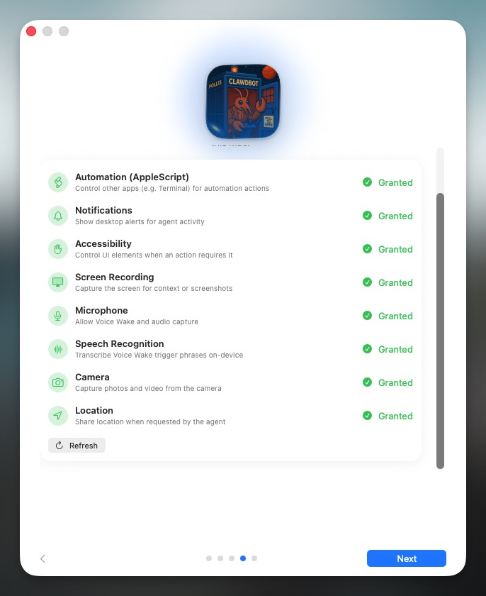 macOSでの権限許可画面