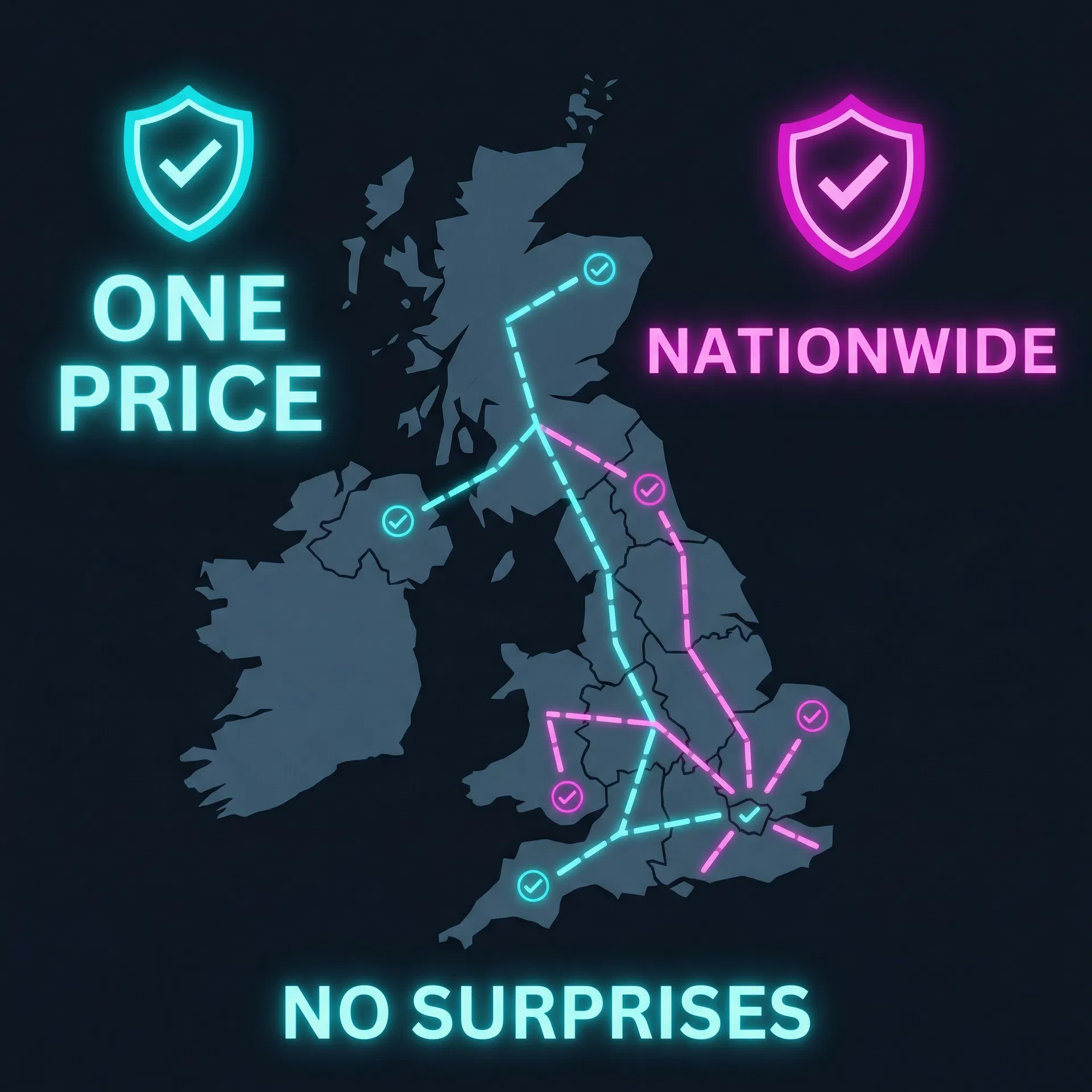 No Hidden Costs Nationwide Coverage Illustration