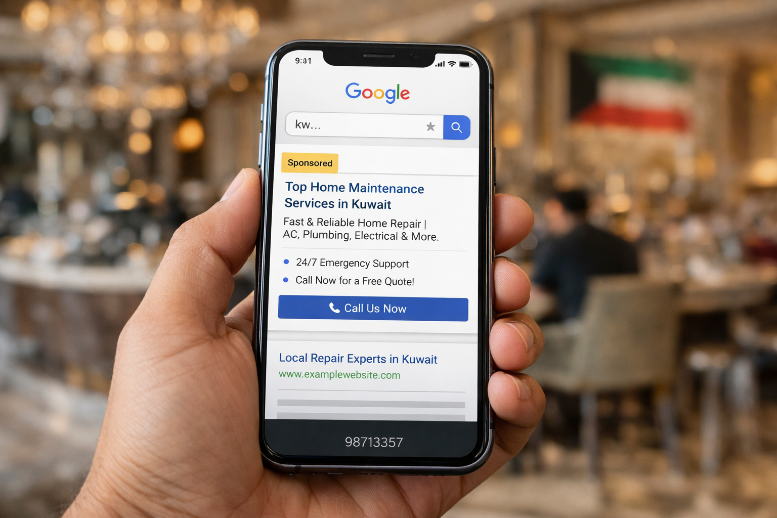 إعلان جوجل على الهاتف المحمول